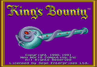 King's Bounty - The Conqueror's Quest (USA, Europe) Title Screen